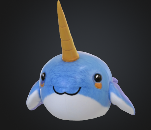 Whimsical narwhal plush