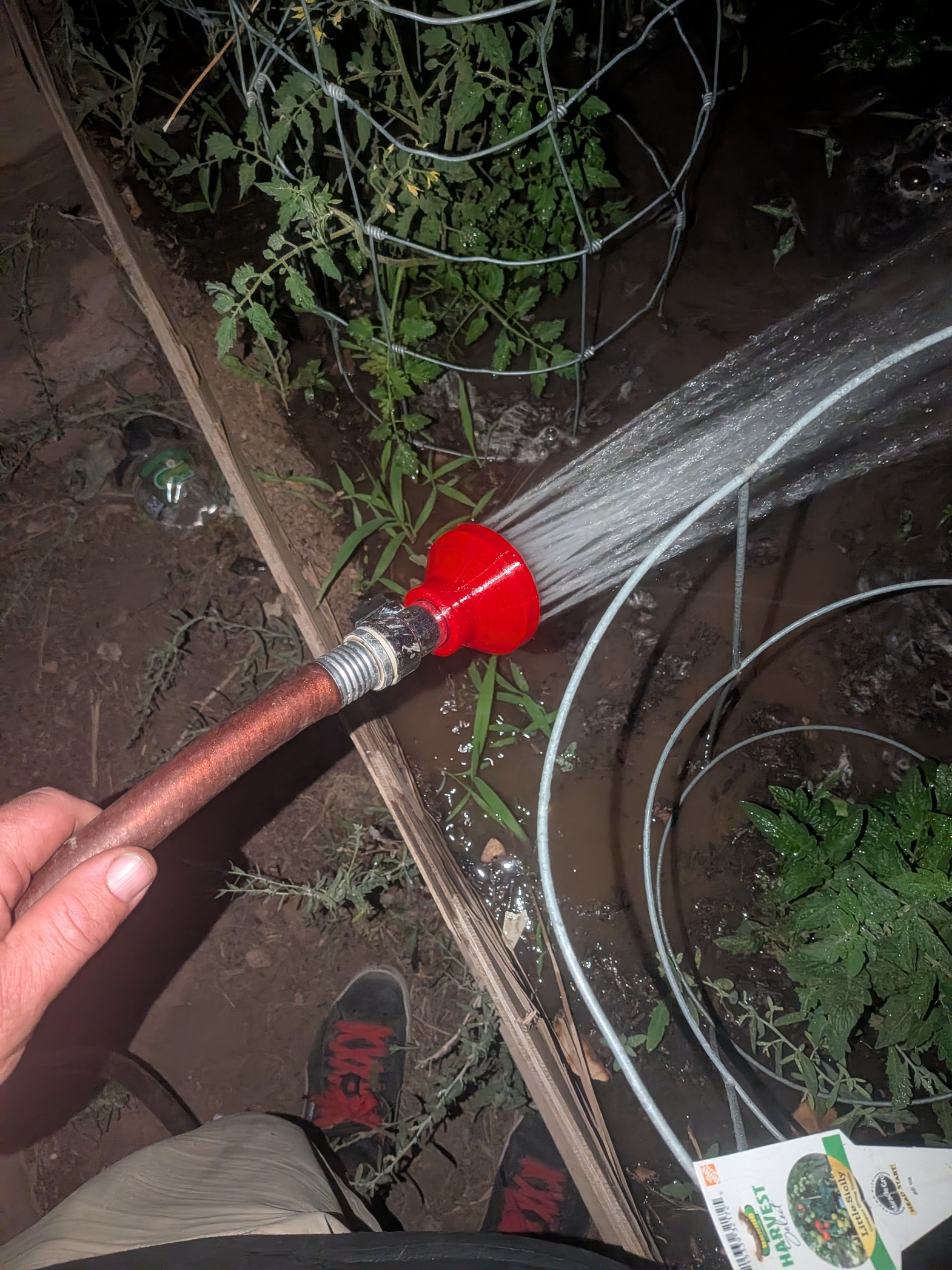 Garden hose shower head