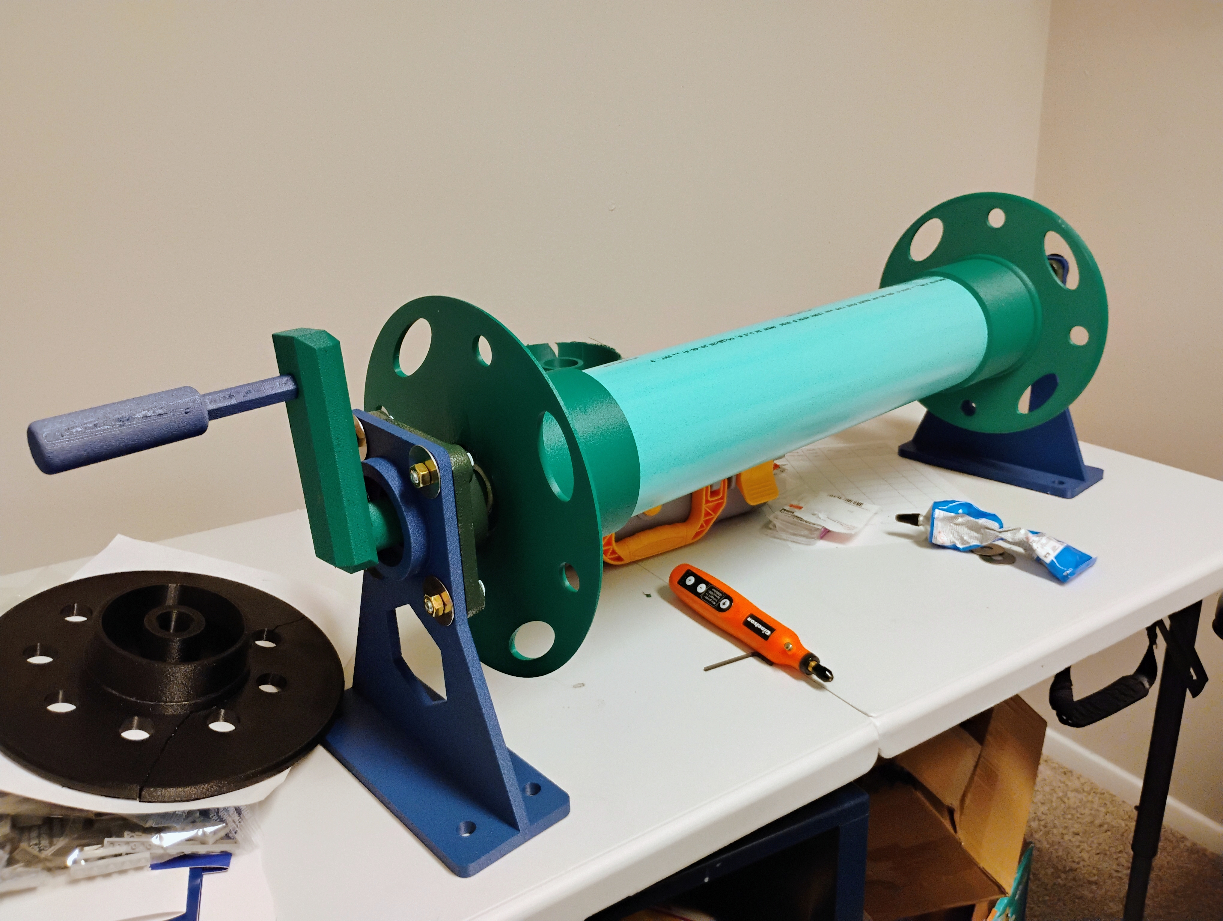 Modular Heavy-Duty Hose Storage Reel (PVC & PETG-CF Hybrid)