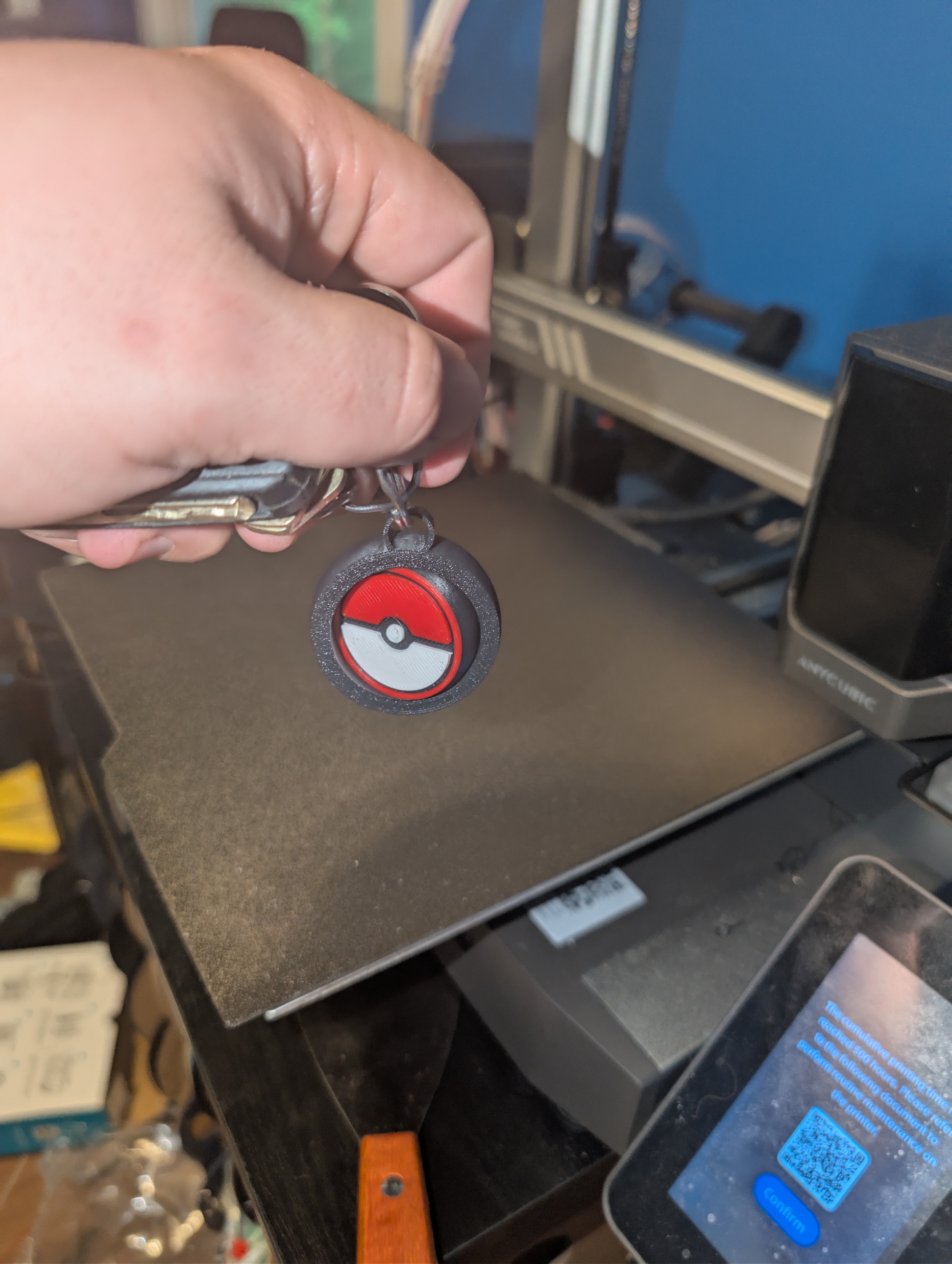pokeball keychain