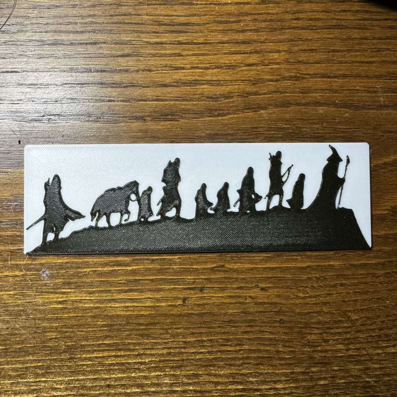 Lord of the rings, silhouette bookmark