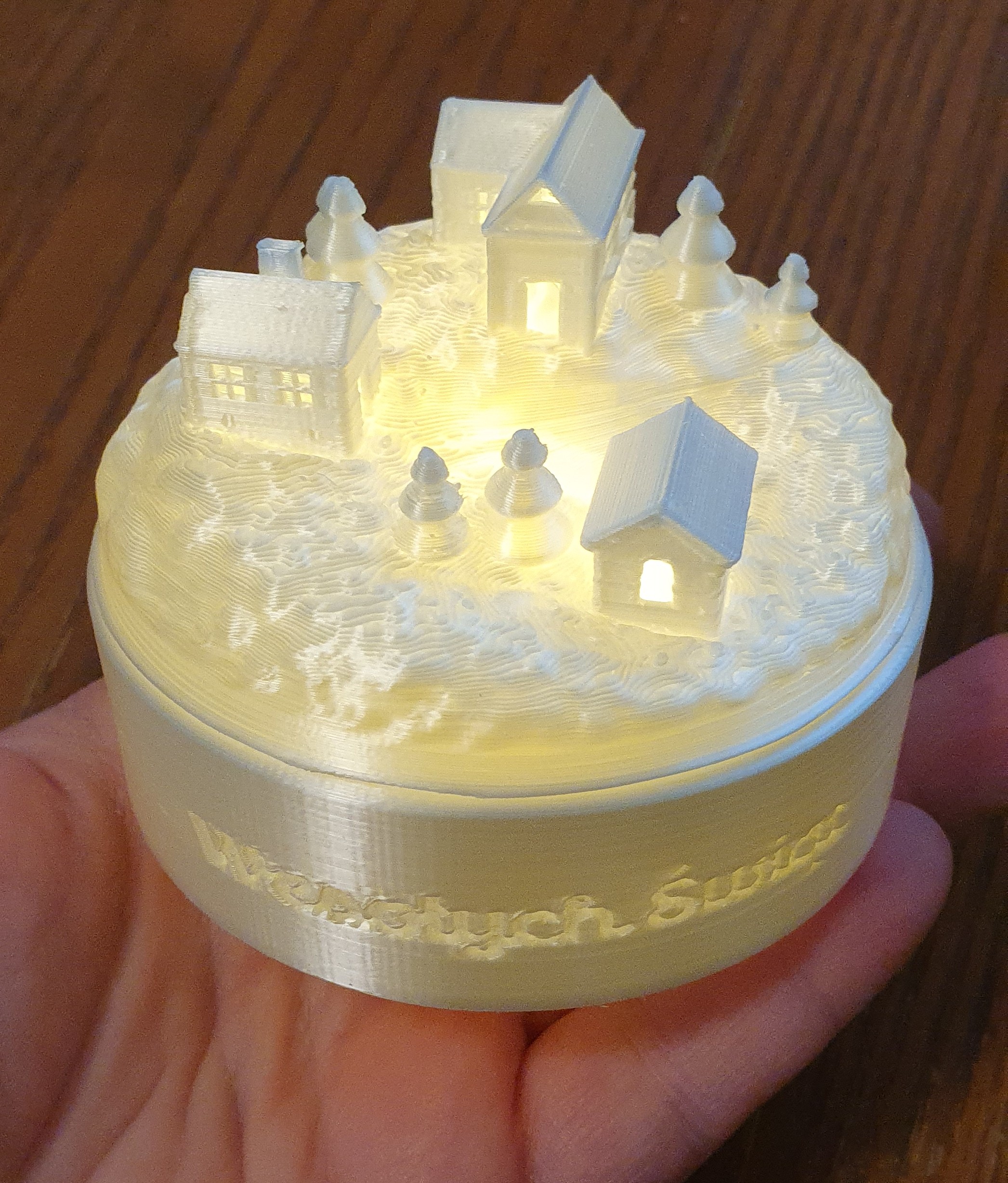 Snowy Village Lamp