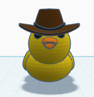 duck with a hat