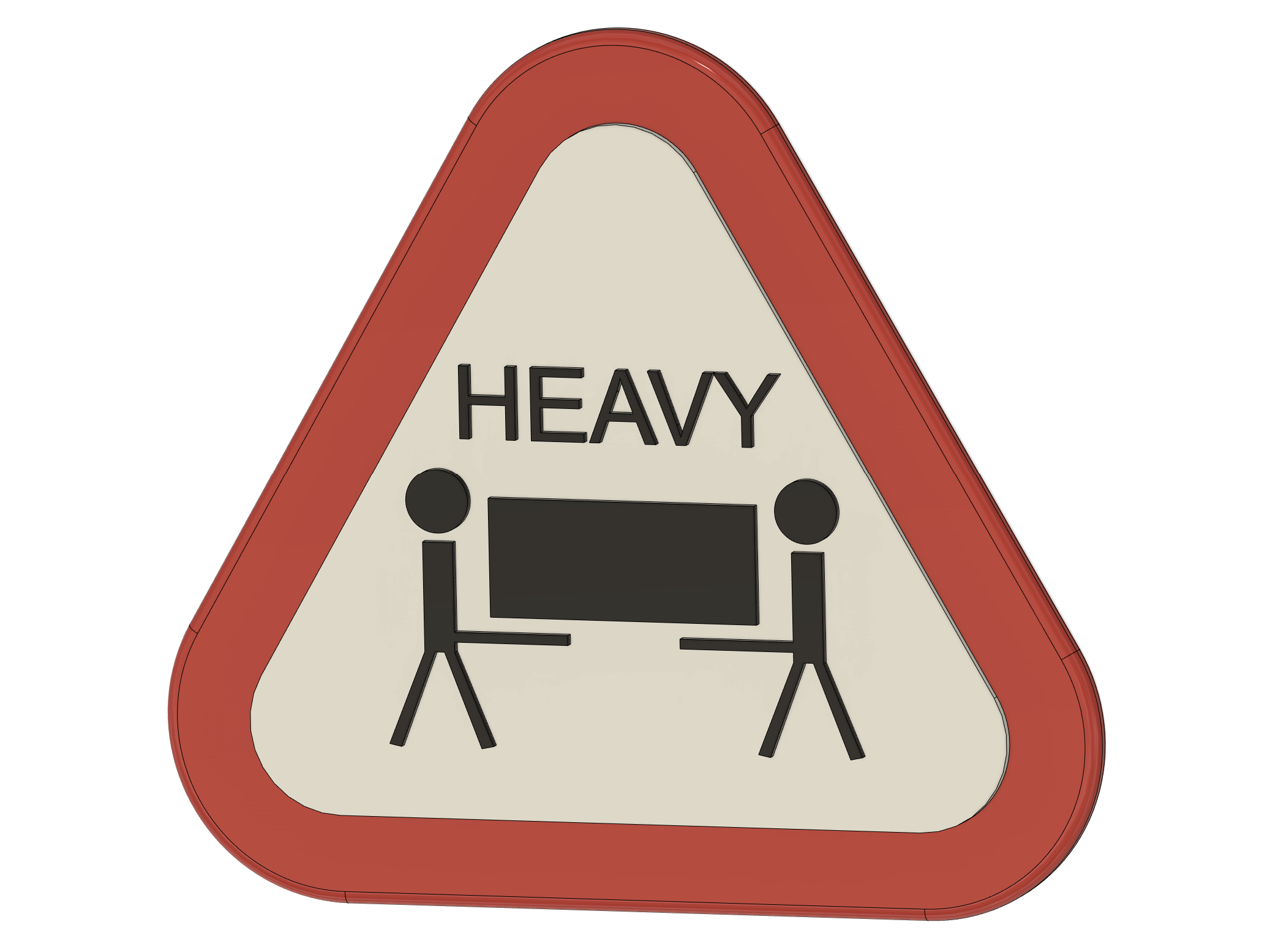 Warning Sign - Heavy Lifting/Hard Work (no MMU required & parametric)