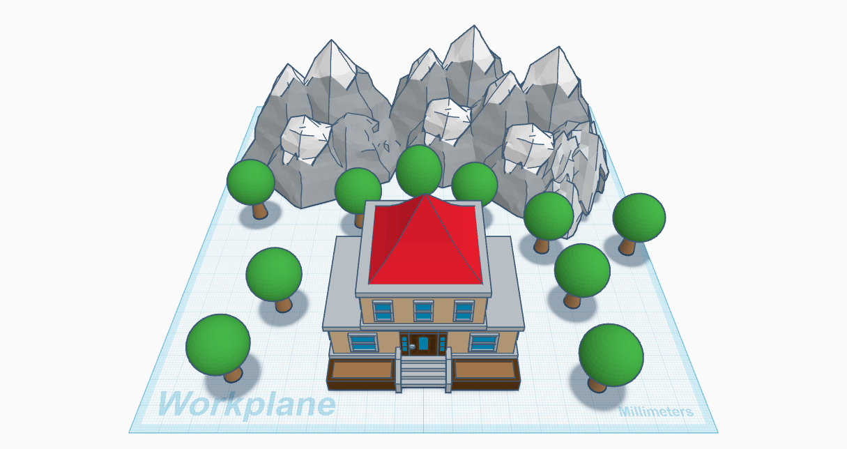 house with landscaping