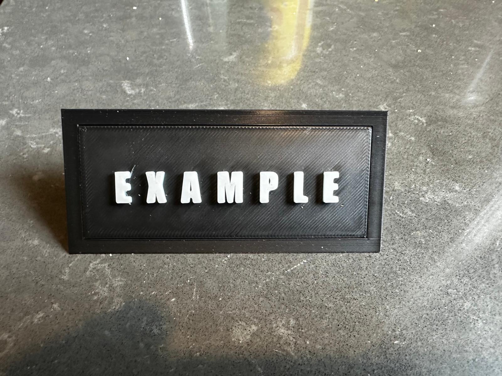 Metal tool cabinet (magnet) label