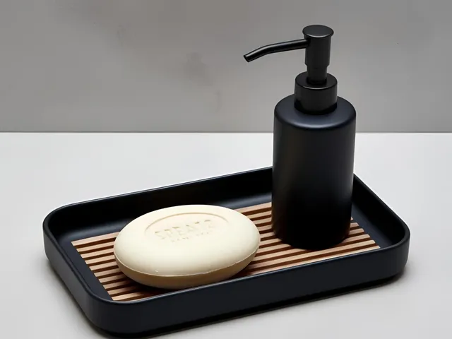 Modern Soap Dish with Drip Inlay