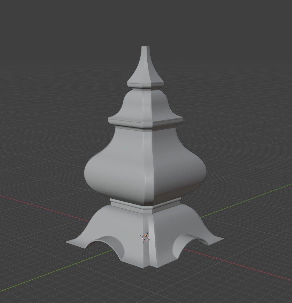 Baroque church tower roof model