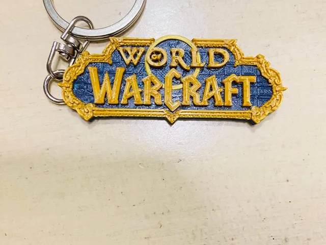 World of Warcraft logo keychain