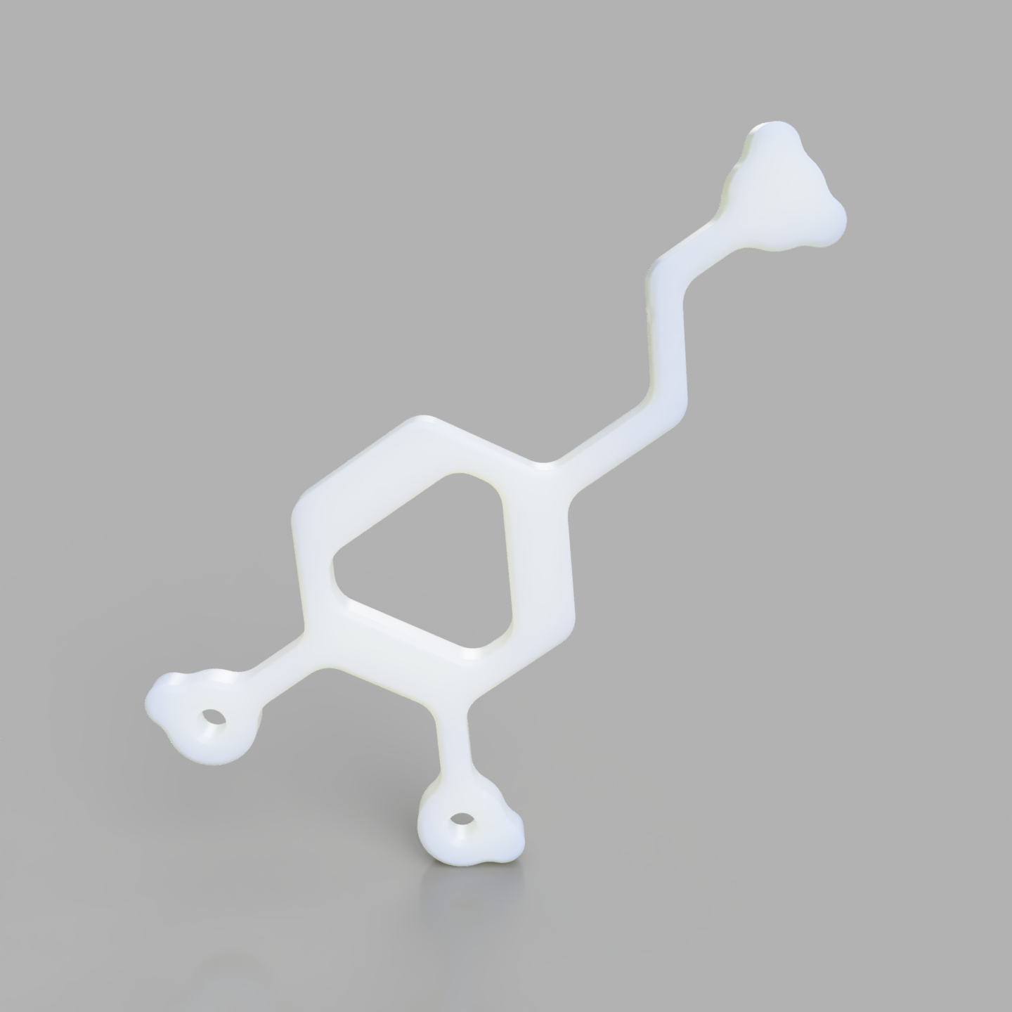 Dopamine Molecule Keychain