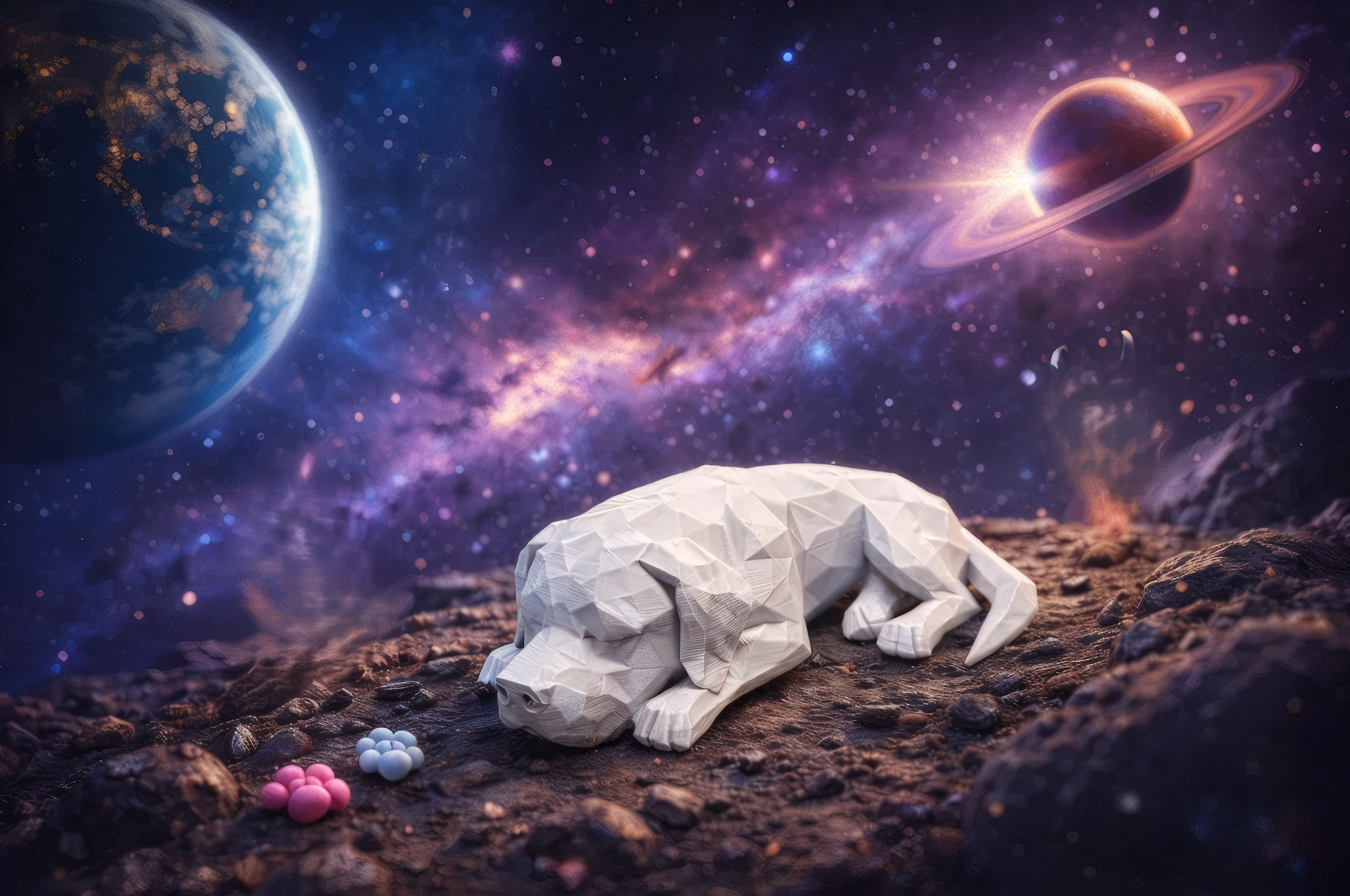 Low Poly Sleeping Dog