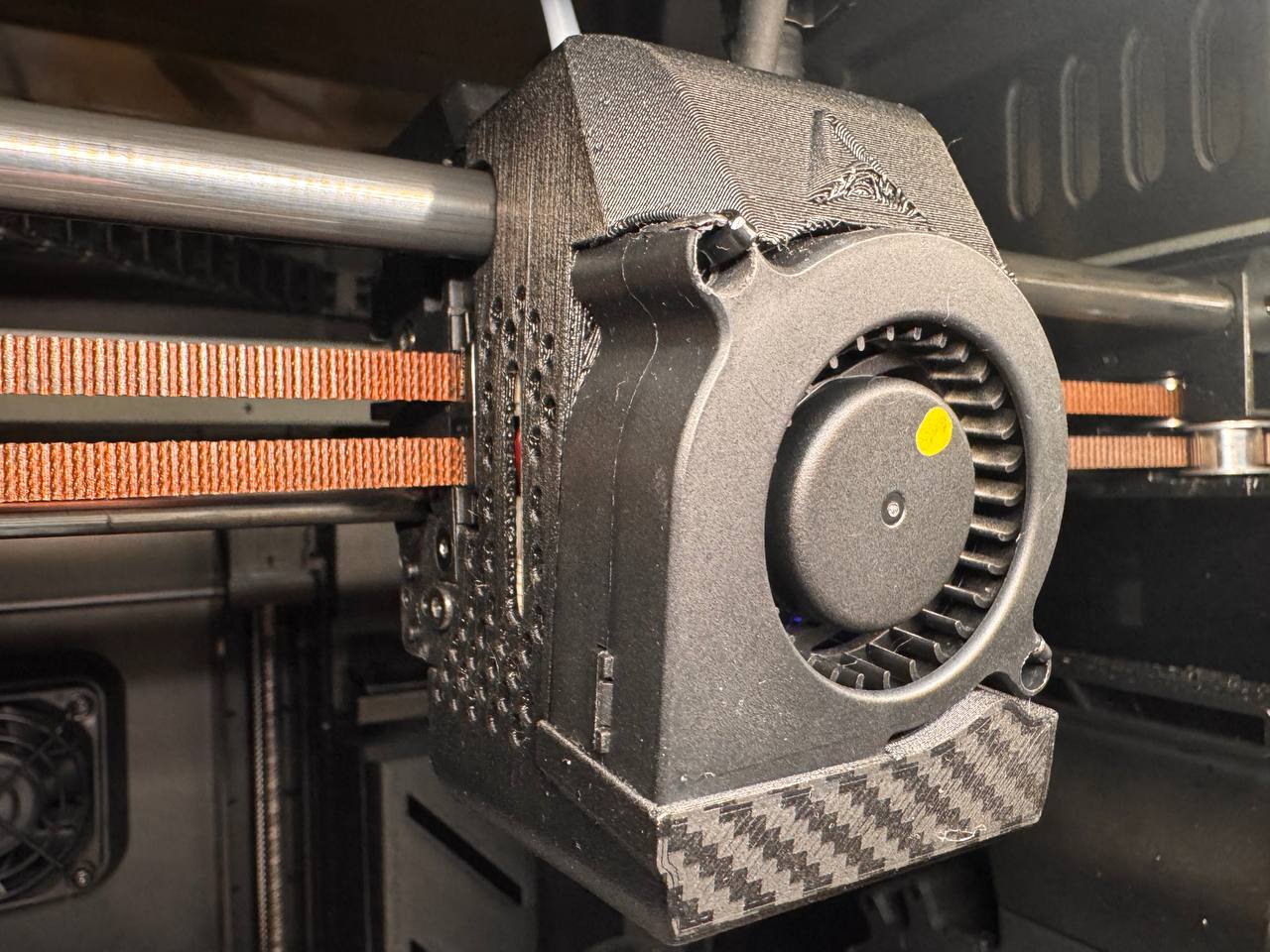 Creality K1 silent toolhead covers 5020 fan remix 3D model thumbnail