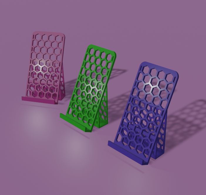 Hexagon mobile holder (no support needed)
