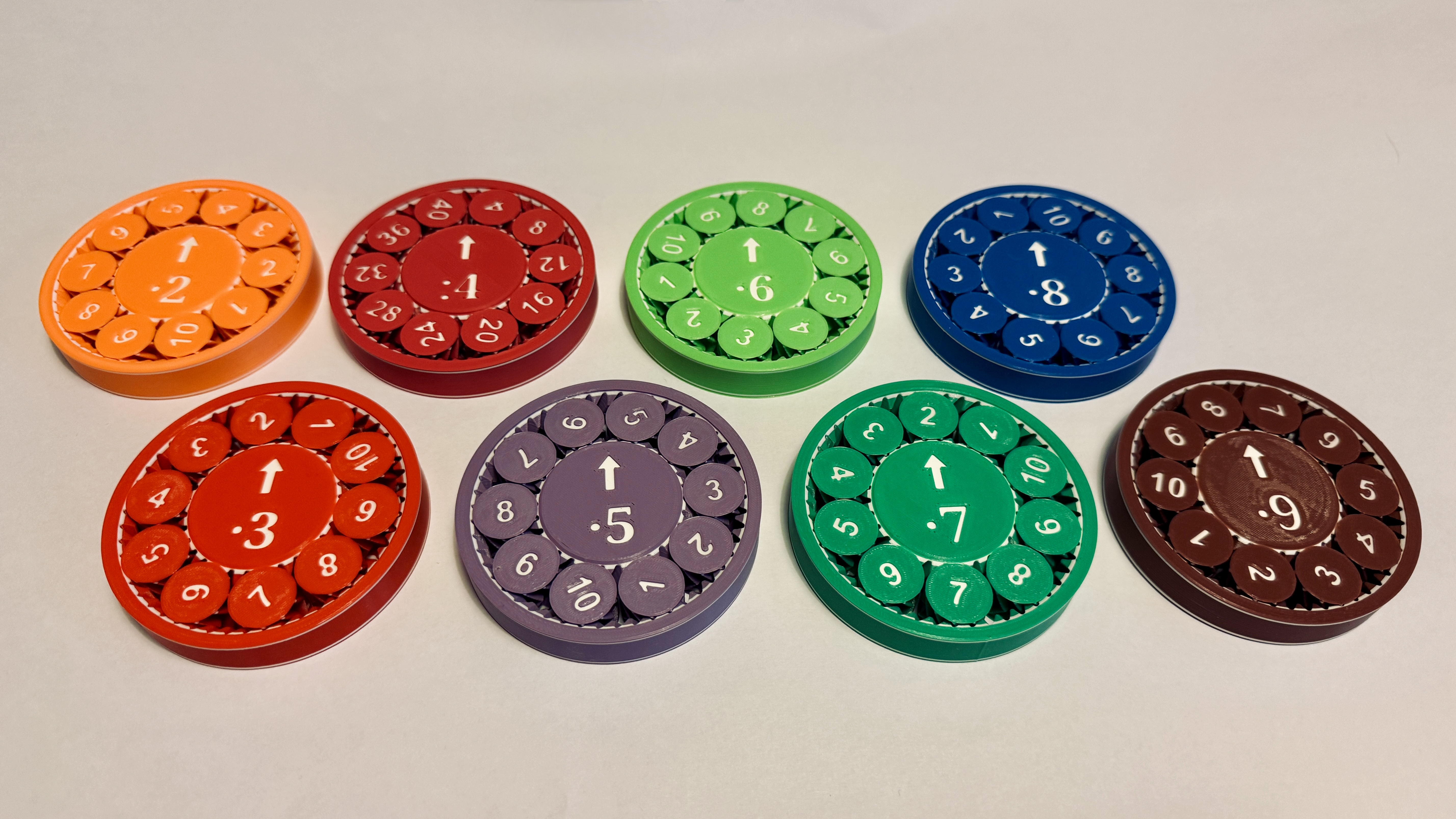 Miniatura 4 do modelo 3D Math Fidget Gears for arithmetic training
