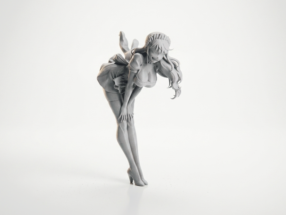 Maid Bending Female Figurine 3D Printable