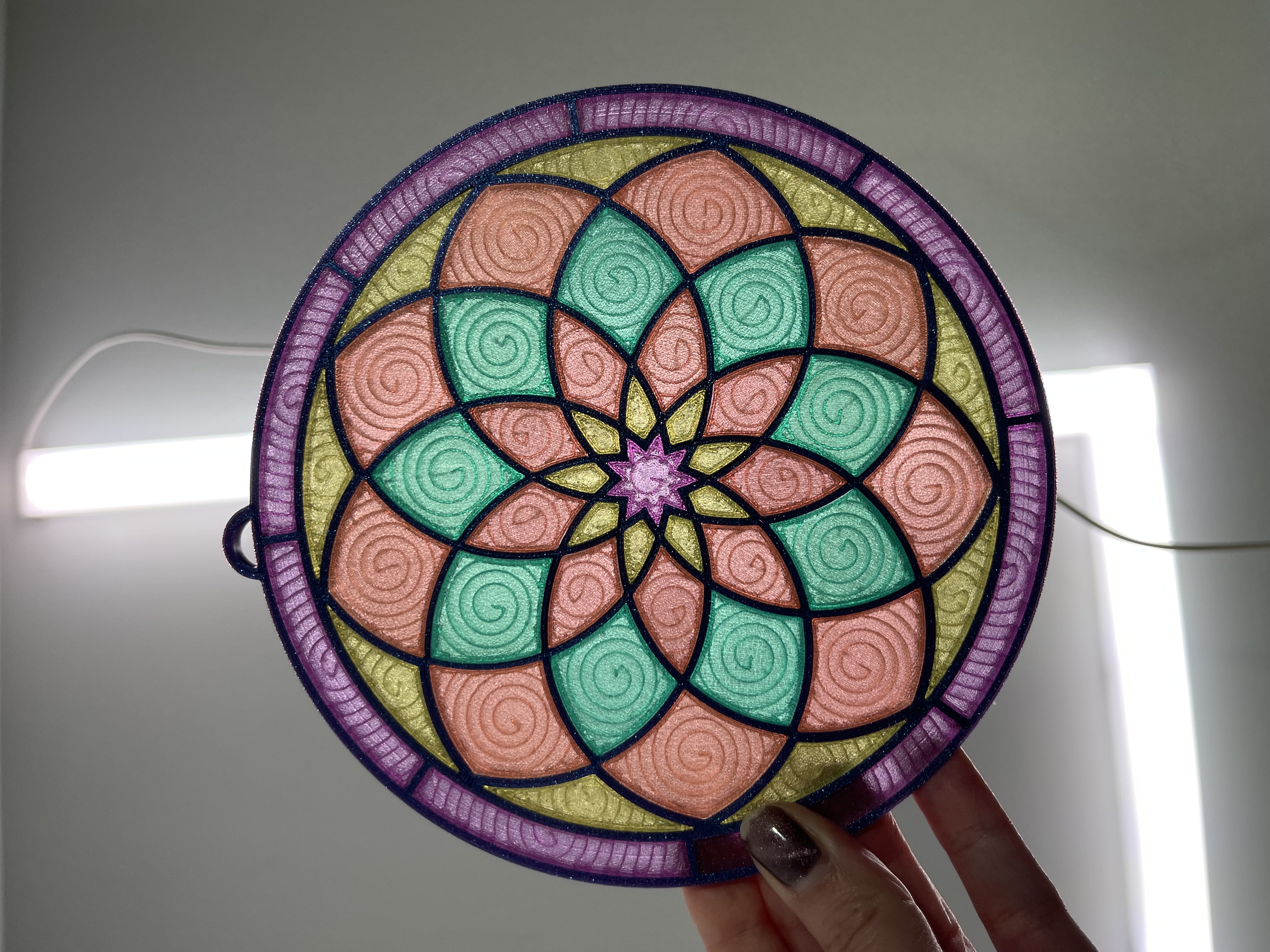 Spiral Suncatcher – Snap-Fit Puzzle Window Decor