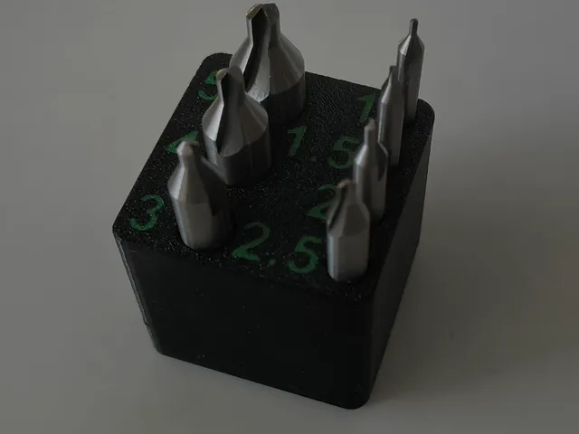 Gridfinity center drill bit holder (7 piece)