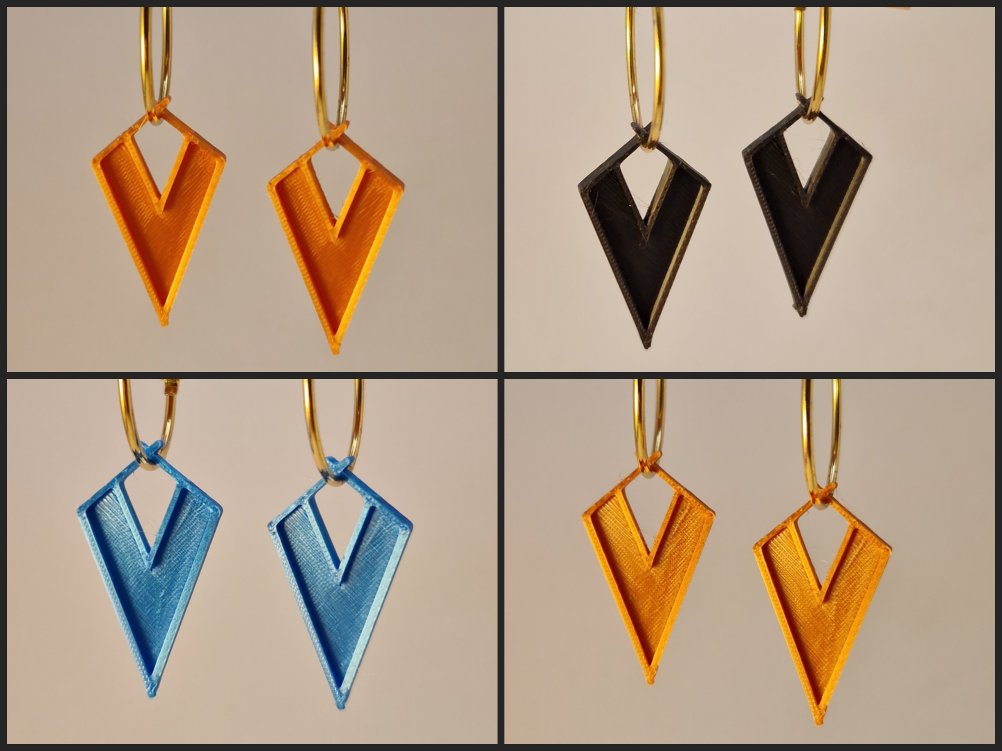 Diamond Elegance - Diamond Geometric Earrings - Boucles d'oreilles Diamant - Pendientes Diamante - Diamantohrring