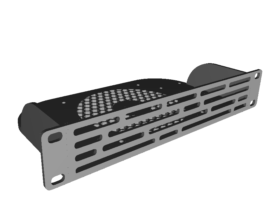 10 Inch Rack 1U 120mm Fan Mount Star Wars