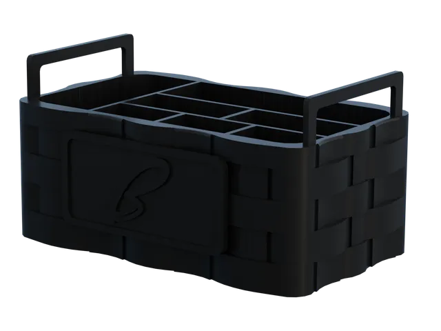 Basket utensil holder