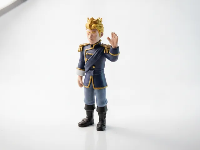 Waving King Figurine Royal Character 3D Printable