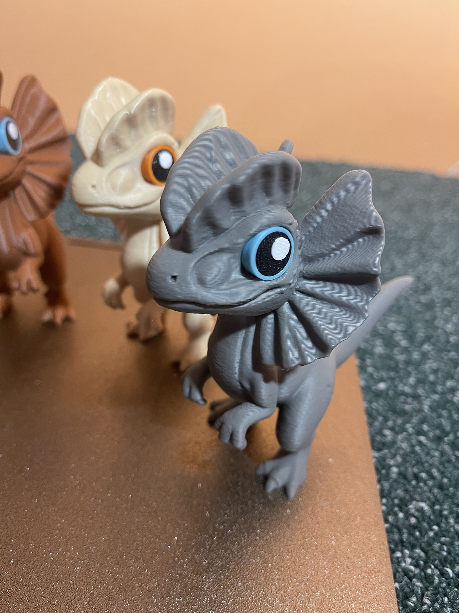 Cute Dilophosaurus "Cresty" – CARTOON EDITION (noAMS)