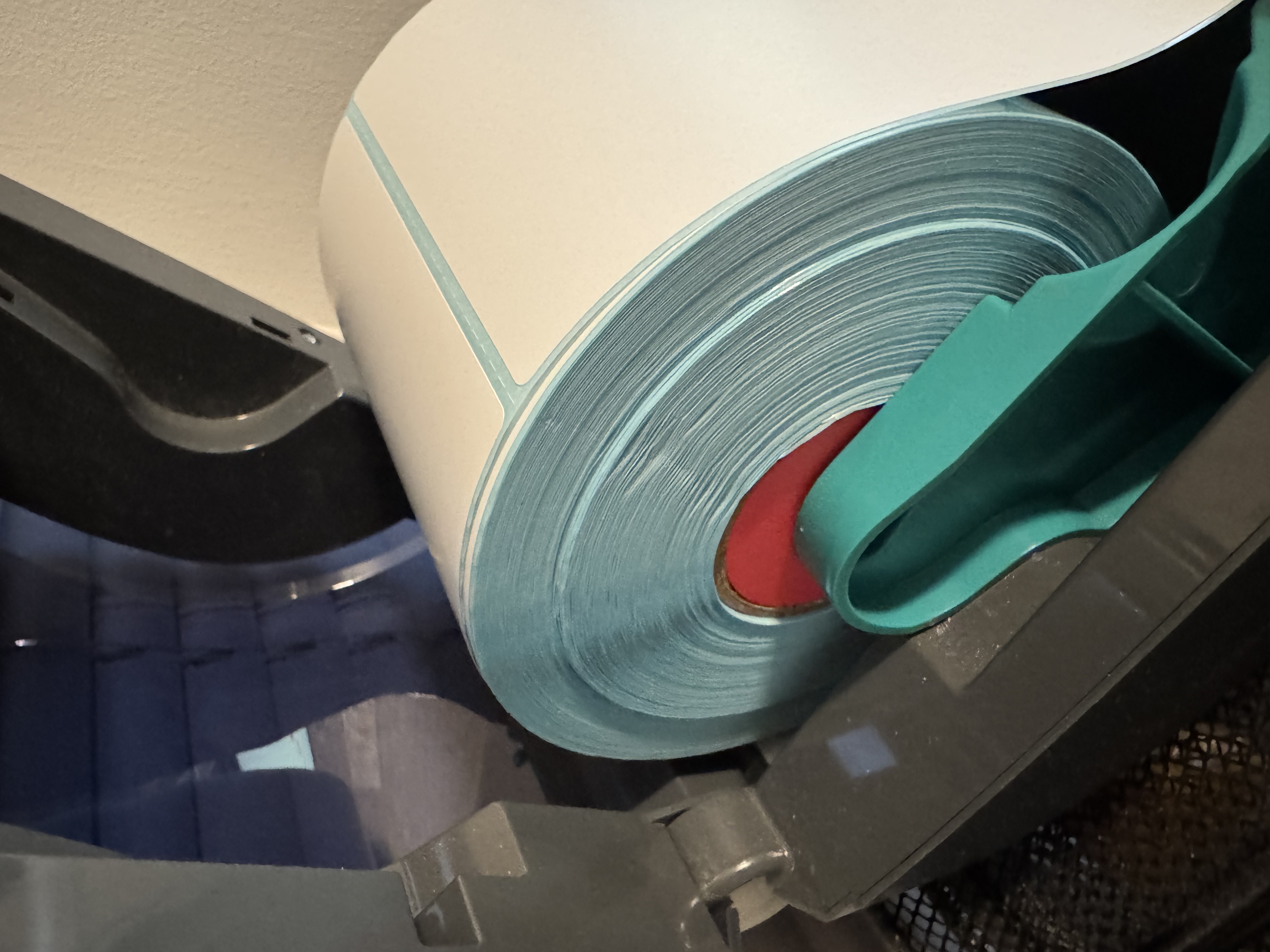 Zebra GK420D Spool adapter for Royal Mail P6709 thermal label rolls