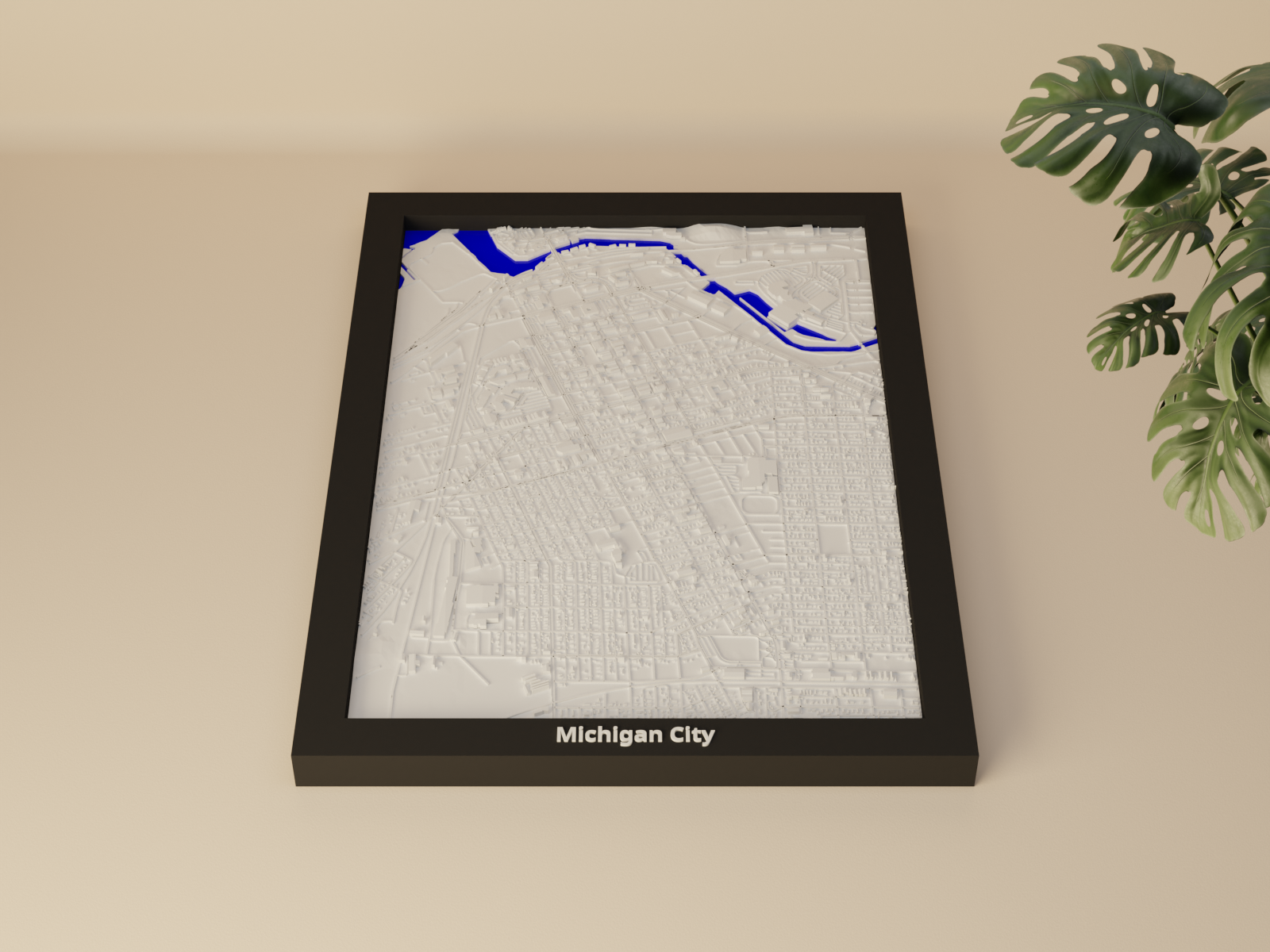 Michigan City, United States - 3D Miniature
