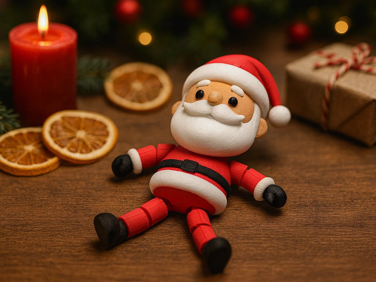 Articulated Santa Figurine – Cute Christmas Toy