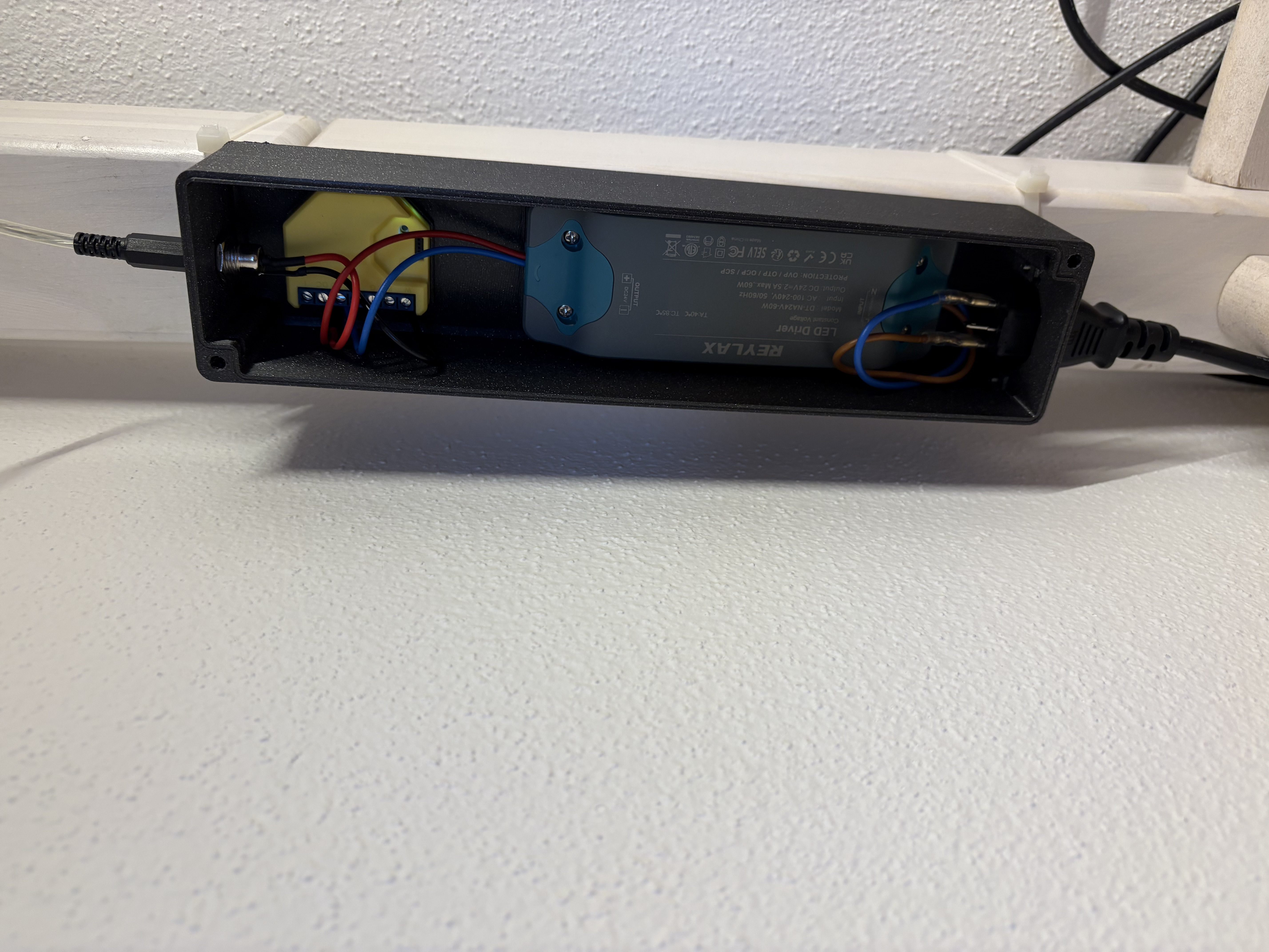 Enclosure for LED-Driver (Power Supply 24V) and LED-Shelly