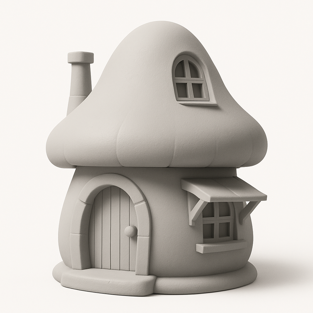 Smurf House on tea light candle