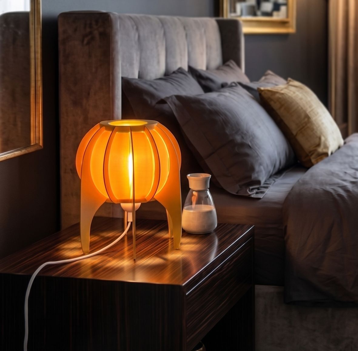 lumella #1 | Retro bedside lamp | Snap-fit