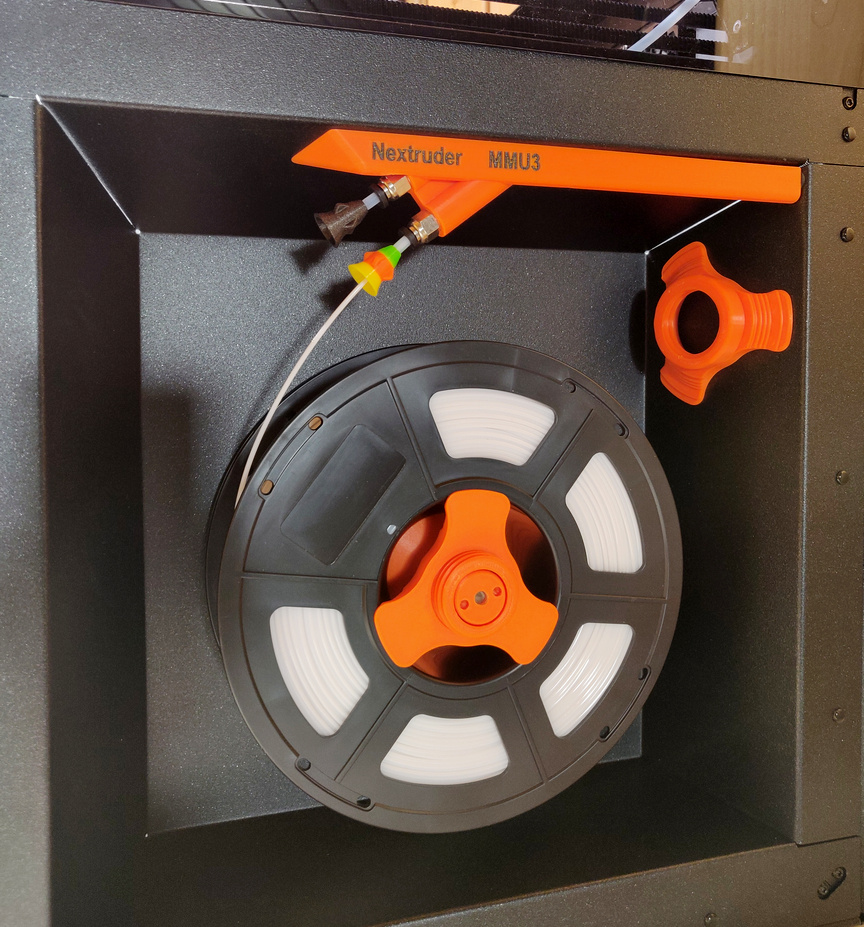 Prusa Core One modular ball bearing spool holder with metal axle