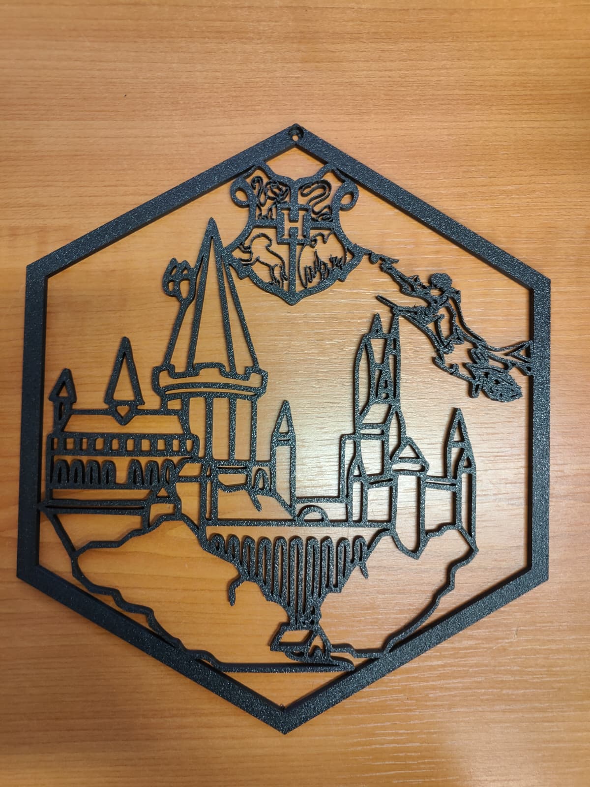 Harry potter hogwarts hexagon wall decoration