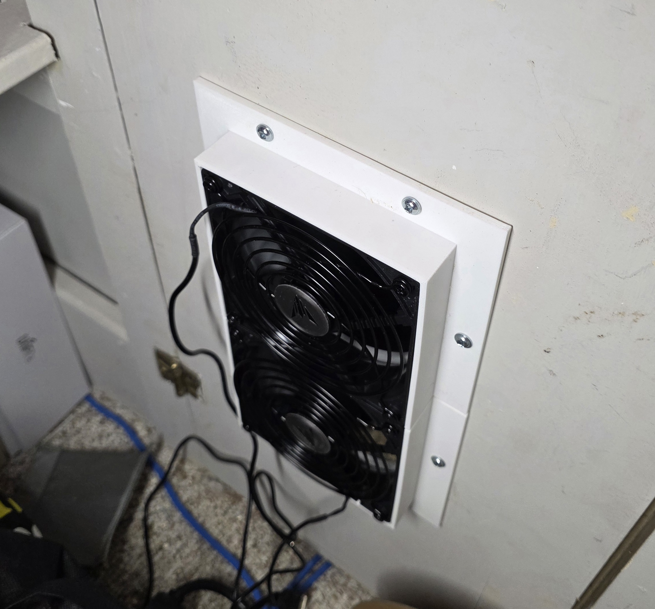 Dual 120mm Fan Door Mount for Server Cabinet (Split Design)