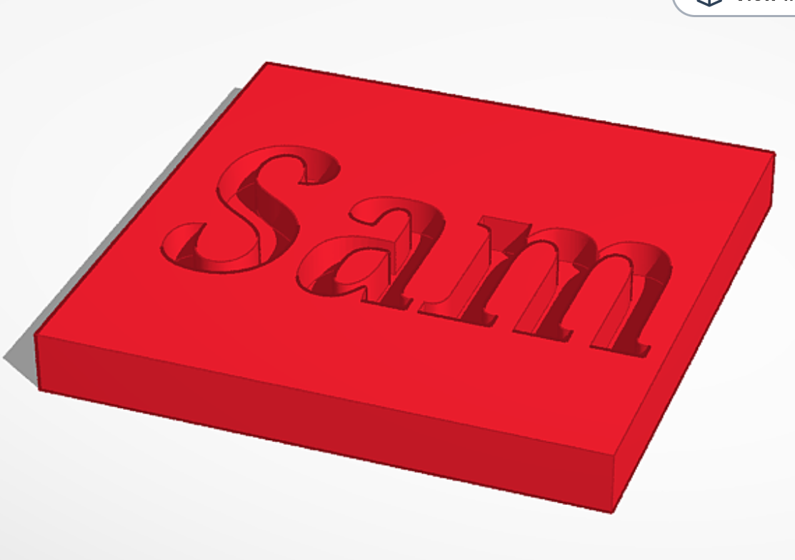 Sam nameplate