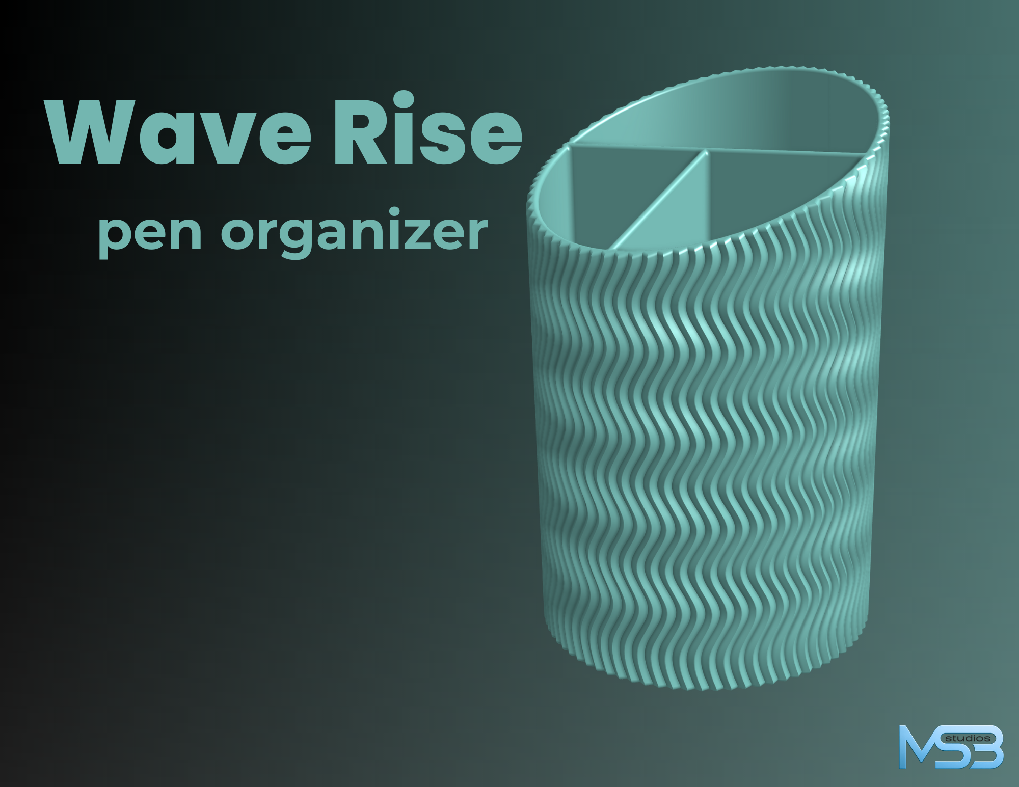 WaveRise pen organizer