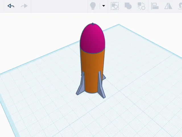 deatiled toy rocket