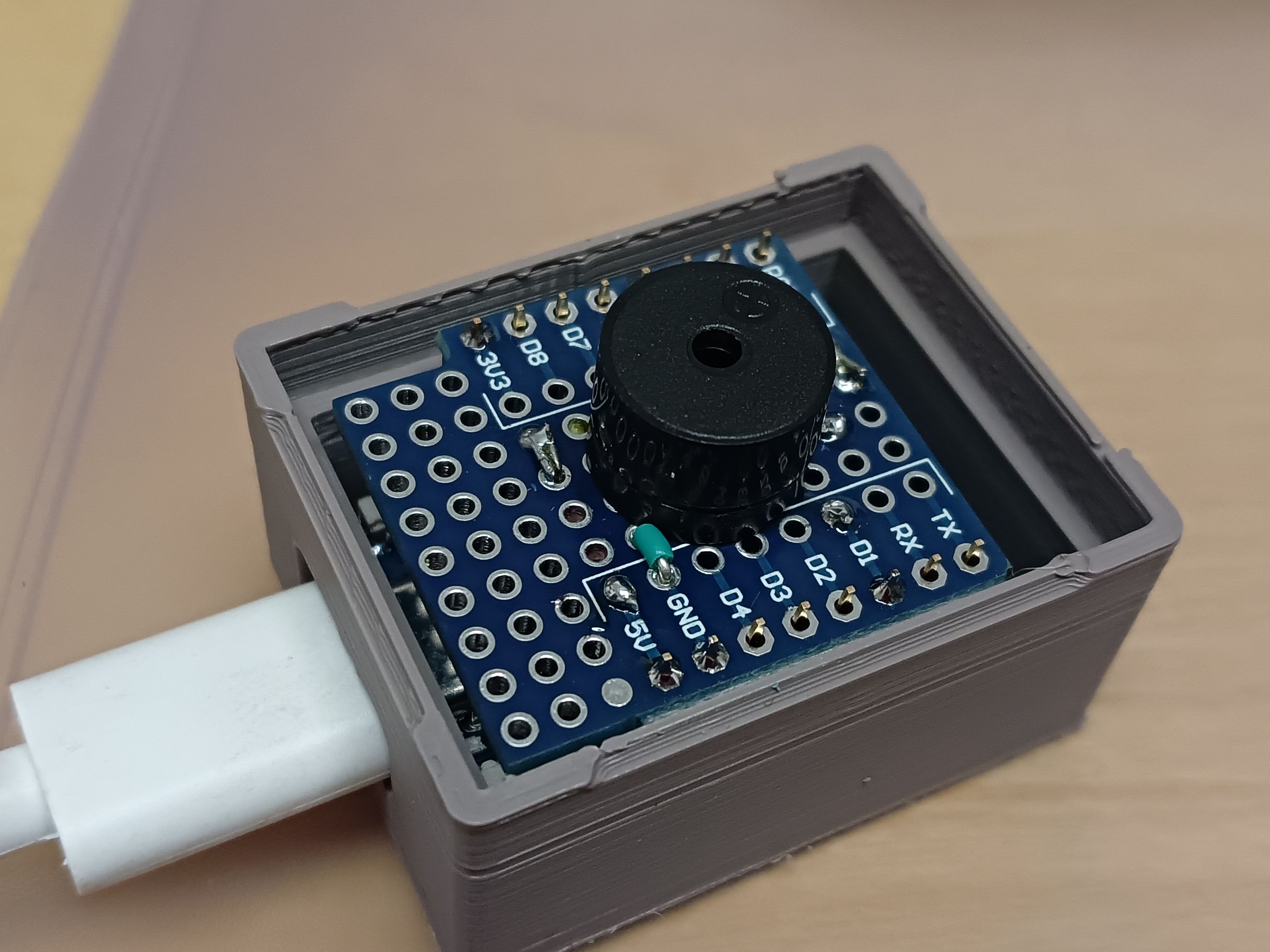 D1 Mini cover selfmade buzzer