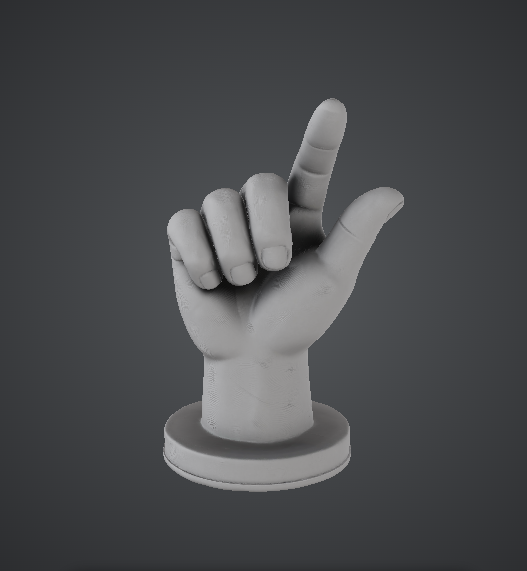 Hand Gesture Sculpture – Realistic Pointing Hand 3D model