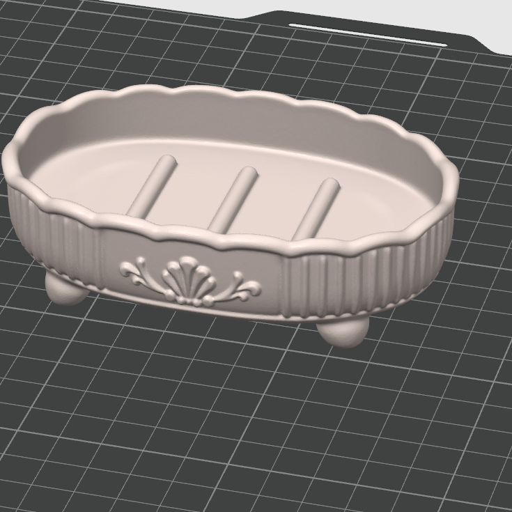 Rococo Soap Dish STL with Scalloped Rim by Layer Forge | Download free ...