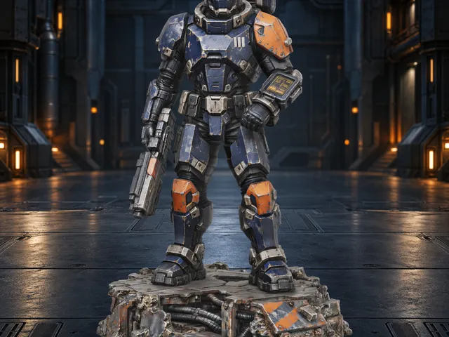 Vorrakai Frontiers - Nharos Breachfleet - Hullwake Marshal (Sci-Fi 3D Printable Miniature STL)