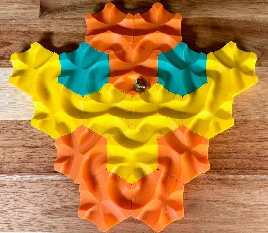 HexTangle Marble Track Magnetic Tile