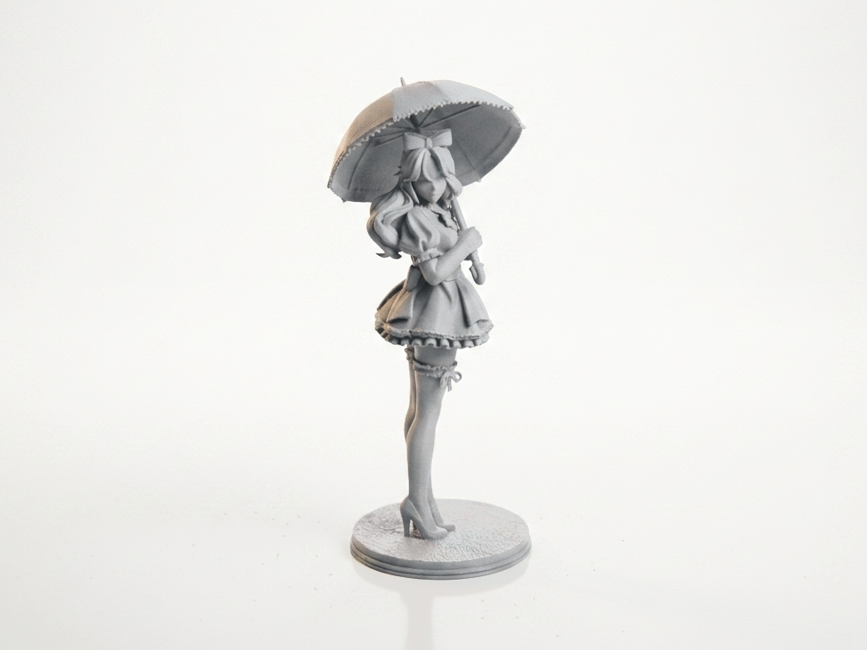 Beautiful Lady With Umbrella Figurine 3D Printable