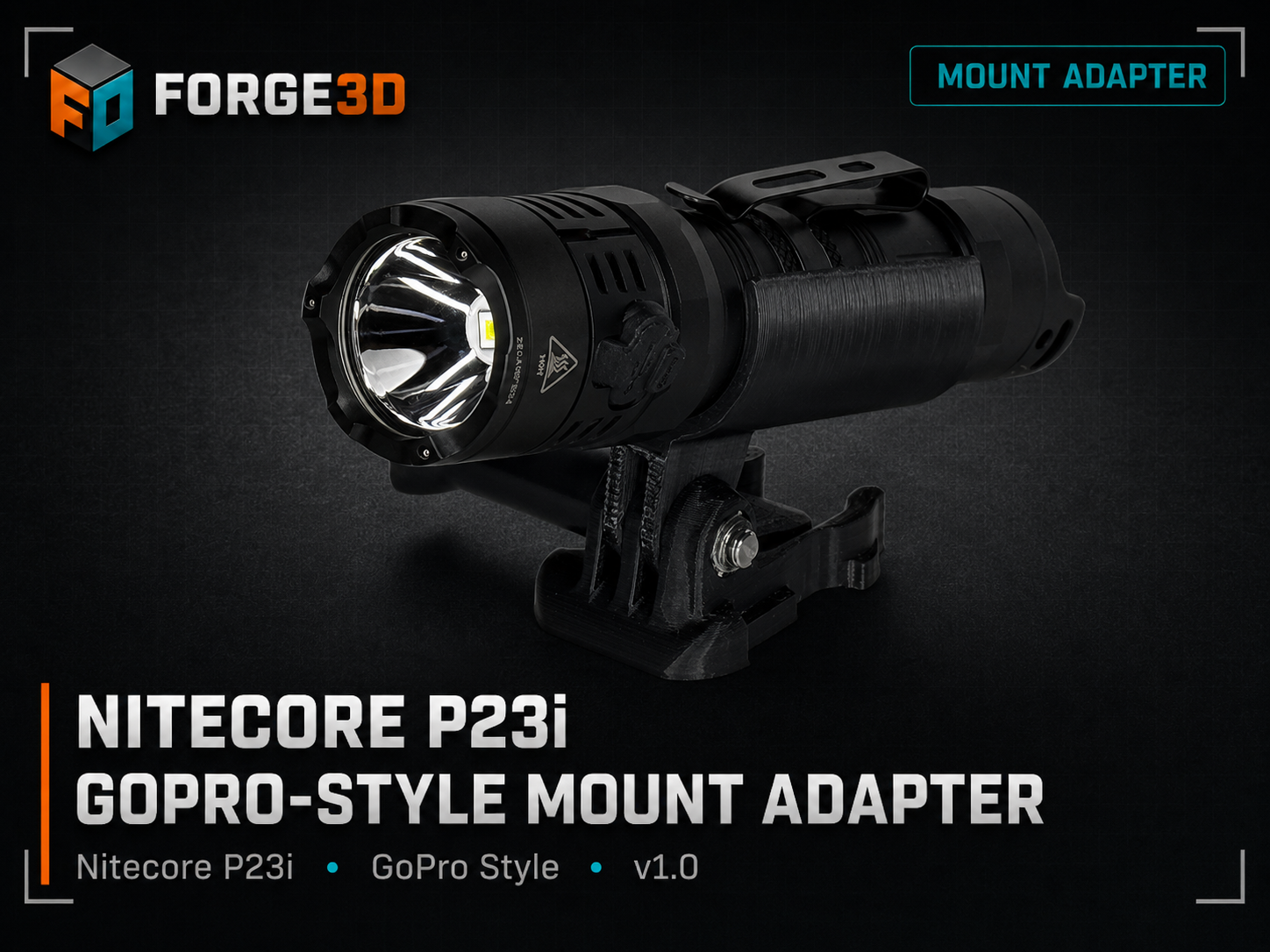 Nitecore P23i GoPro-Style Mount Adapter