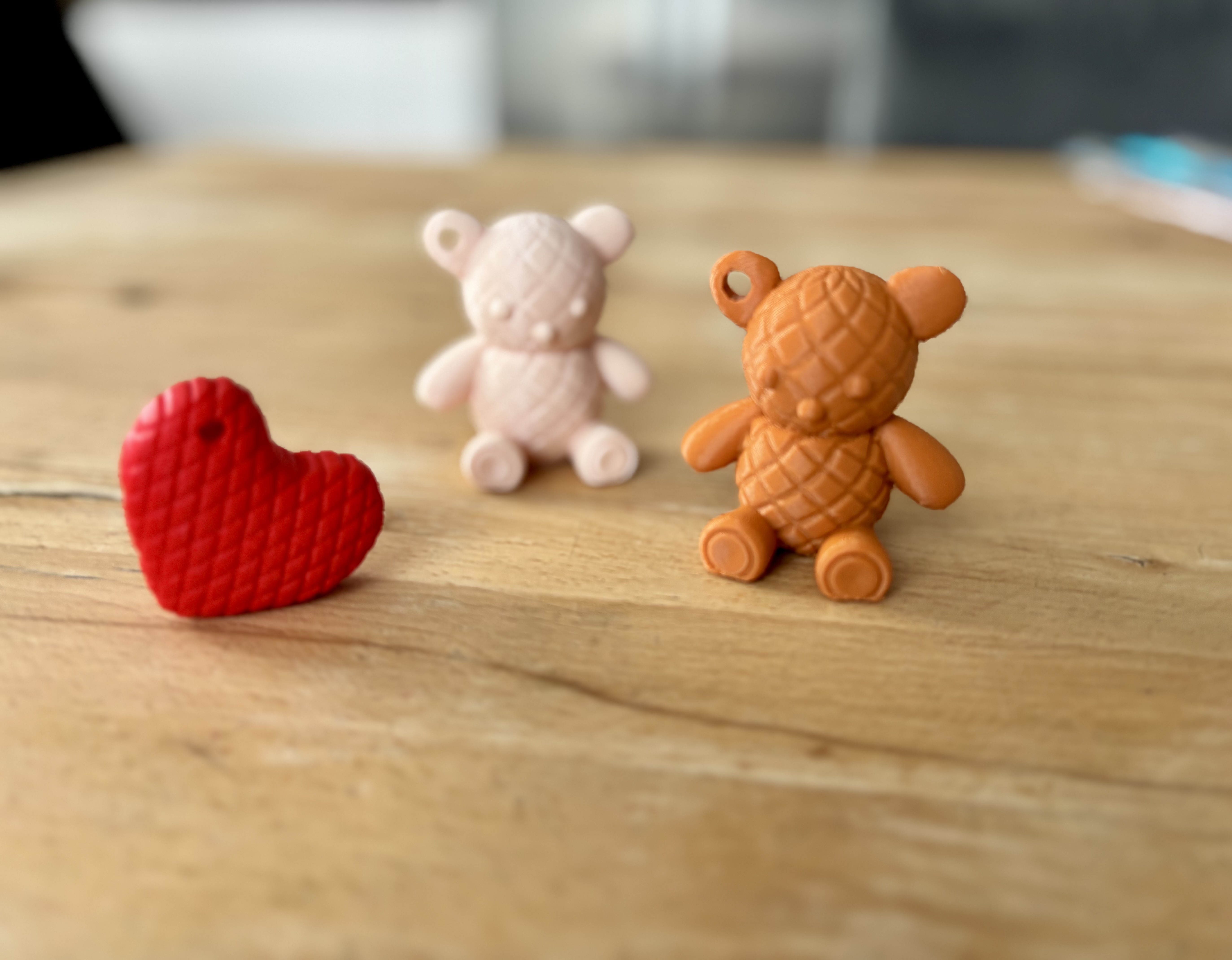 Valentine's Day keychains, teddy bear, heart, bag charm