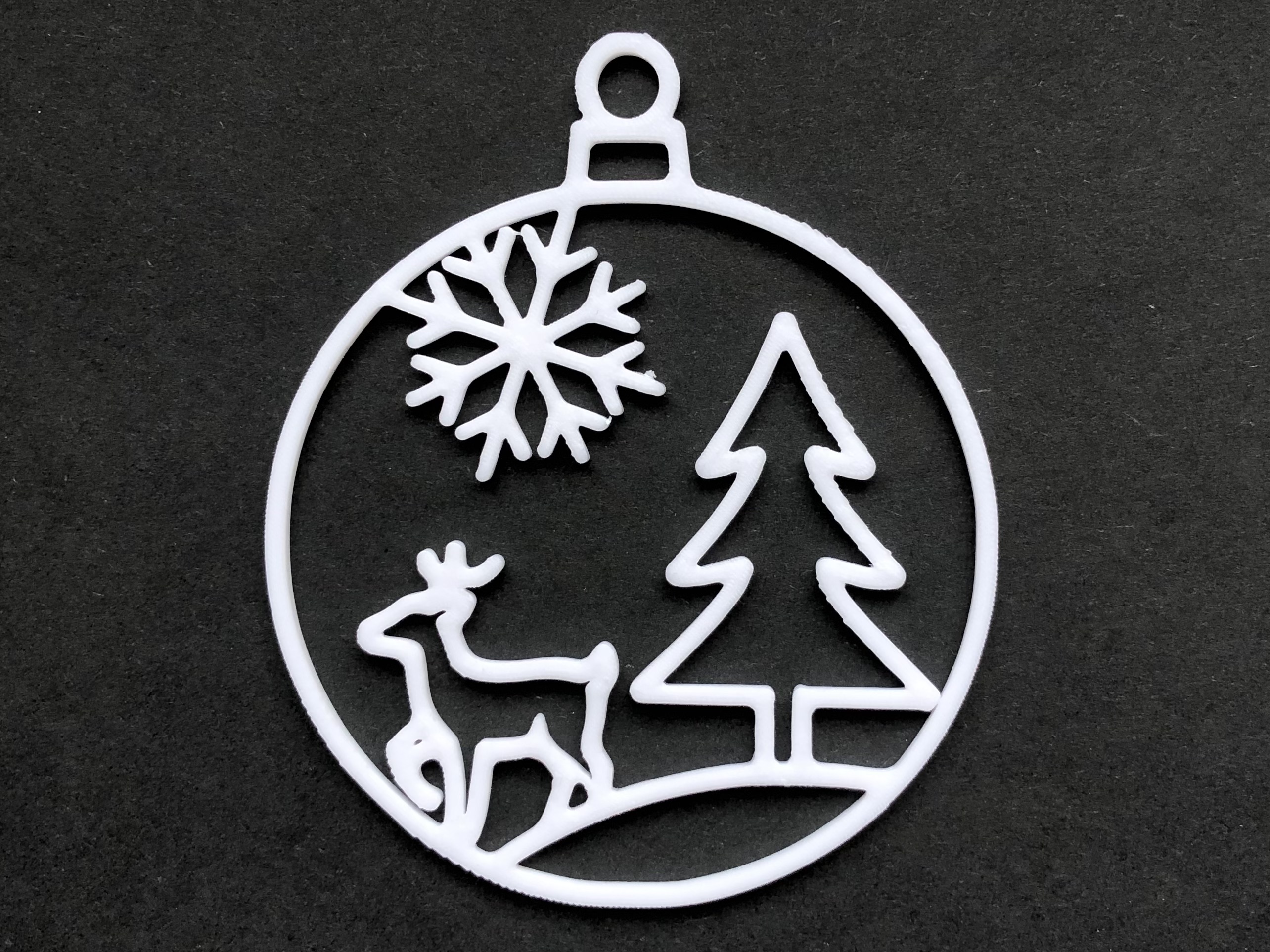 Christmas Reindeer Silhouette Ornament