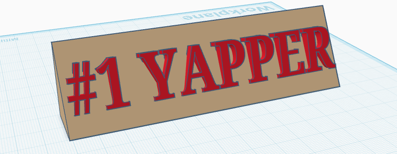#1 Yapper Desk Plate