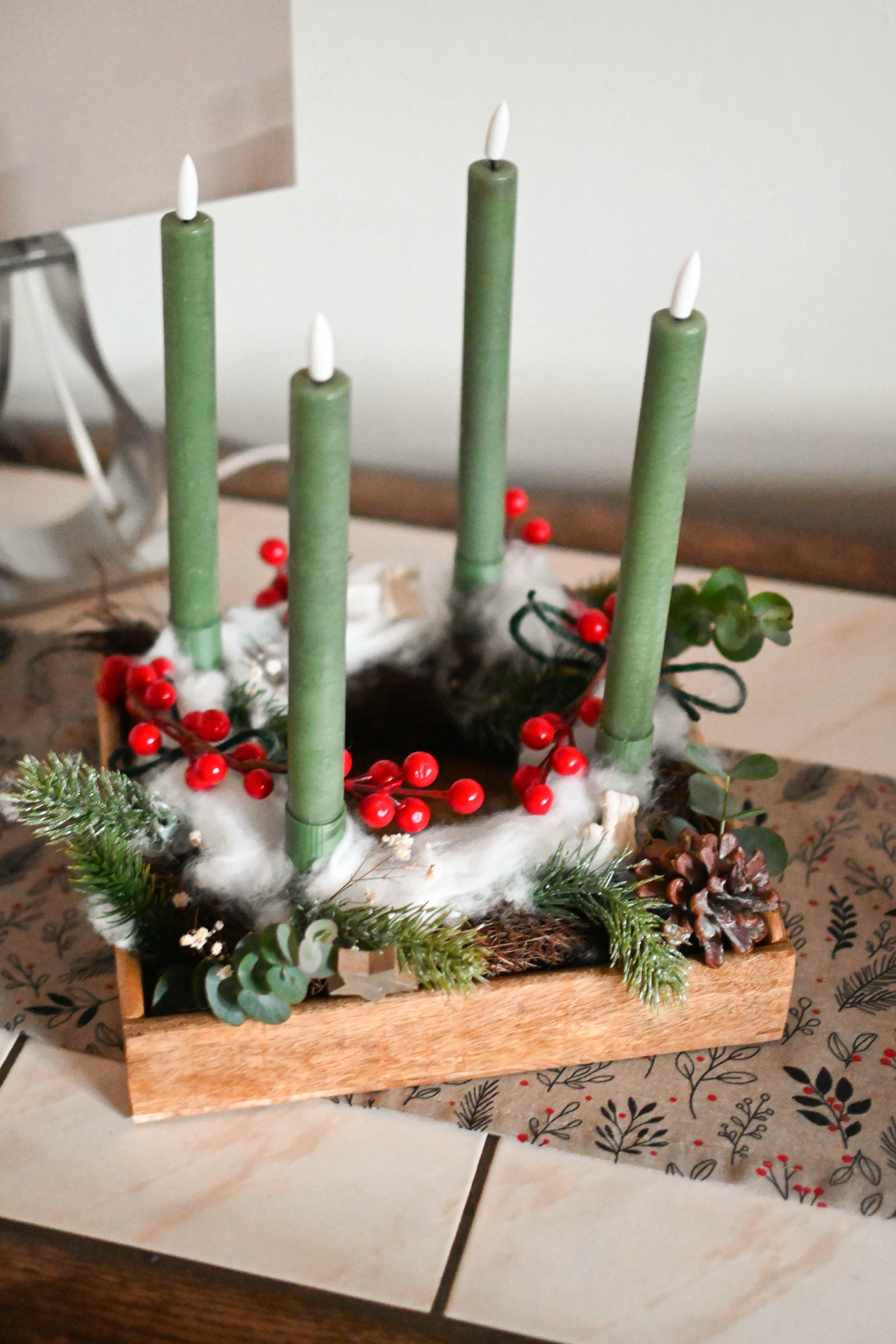 LED-Kerzenhalter für Adventskranz Ø198 mm