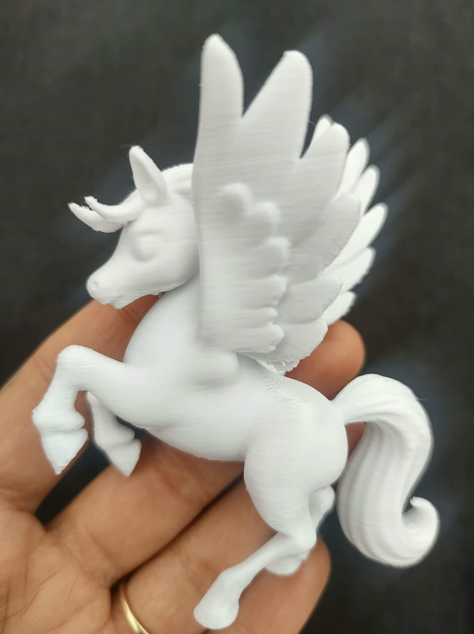 Alicorn - Winged Unicorn Magical Fantasy Cartoon Figurine — miniatura 2